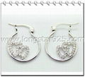 925 Sterling Silver Womens Hoop Earrings