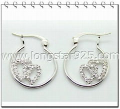 925 Sterling Silver Womens Hoop Earrings