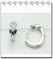 Sterling Silver Fashion Half Hoop H   ie Earrings 2