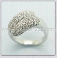 Fashion Sterling Silver Black&White Two Color Rings 3
