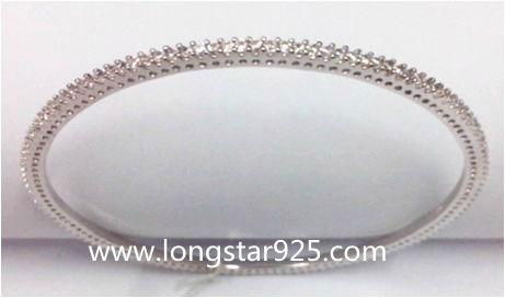 925 Sterling Silver Womens Bangles Tennis Bracelets 2