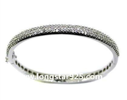 925 Sterling Silver Womens Bangles Tennis Bracelets 3