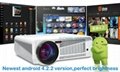4500lumens Android 4.2 1080P LED Projector Wifi Full HD 3D Home Theater TV Video 3