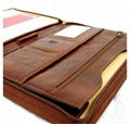 Tan Leather Zipped Conference Folder 3