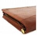 Tan Leather Zipped Conference Folder