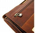 Tan Leather Zipped Conference Folder