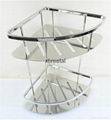 corner shelf; double; Stainless steel;