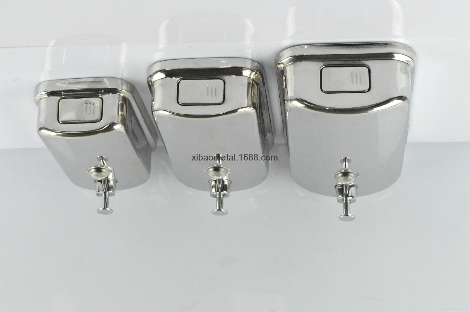 希寶五金衛浴 XBT-0166 新款挂壁式不鏽鋼皂液器 專用給皂器