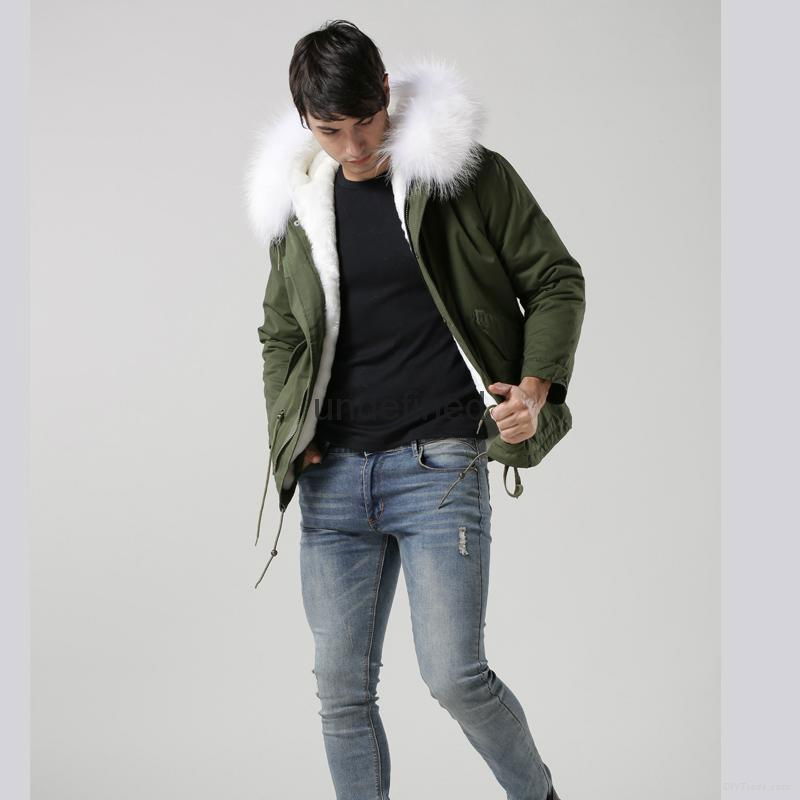 Luxury Italy top brand style mens jacket for wholesale with fur military mens fu 4