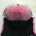 Ladies Fake Fur waistcoat for winter wear,pink thick fur inside Black fake fur v 3