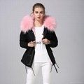 UK Thick Grey Faux fur Parka Ladies Winter Wear Mens Down fox Jacket 2