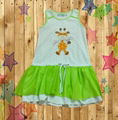 Kids baby girls children cltohes  dress Knit Cotton Garment Wholesale supplier 1