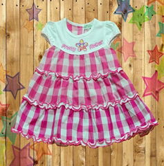 Kids baby girls children cltohes  dress Knit Cotton Garment Wholesale supplier