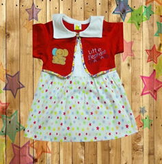 Kids baby girls children cltohes  dress Knit Cotton Garment Wholesale supplier