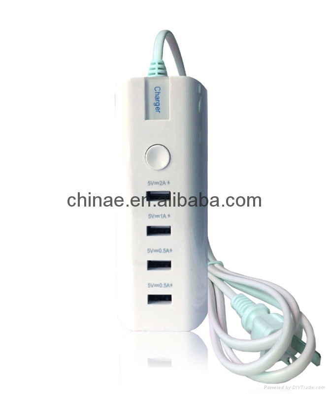 New universal wall socket usb charger 6 Port USB Wall European Charger 5