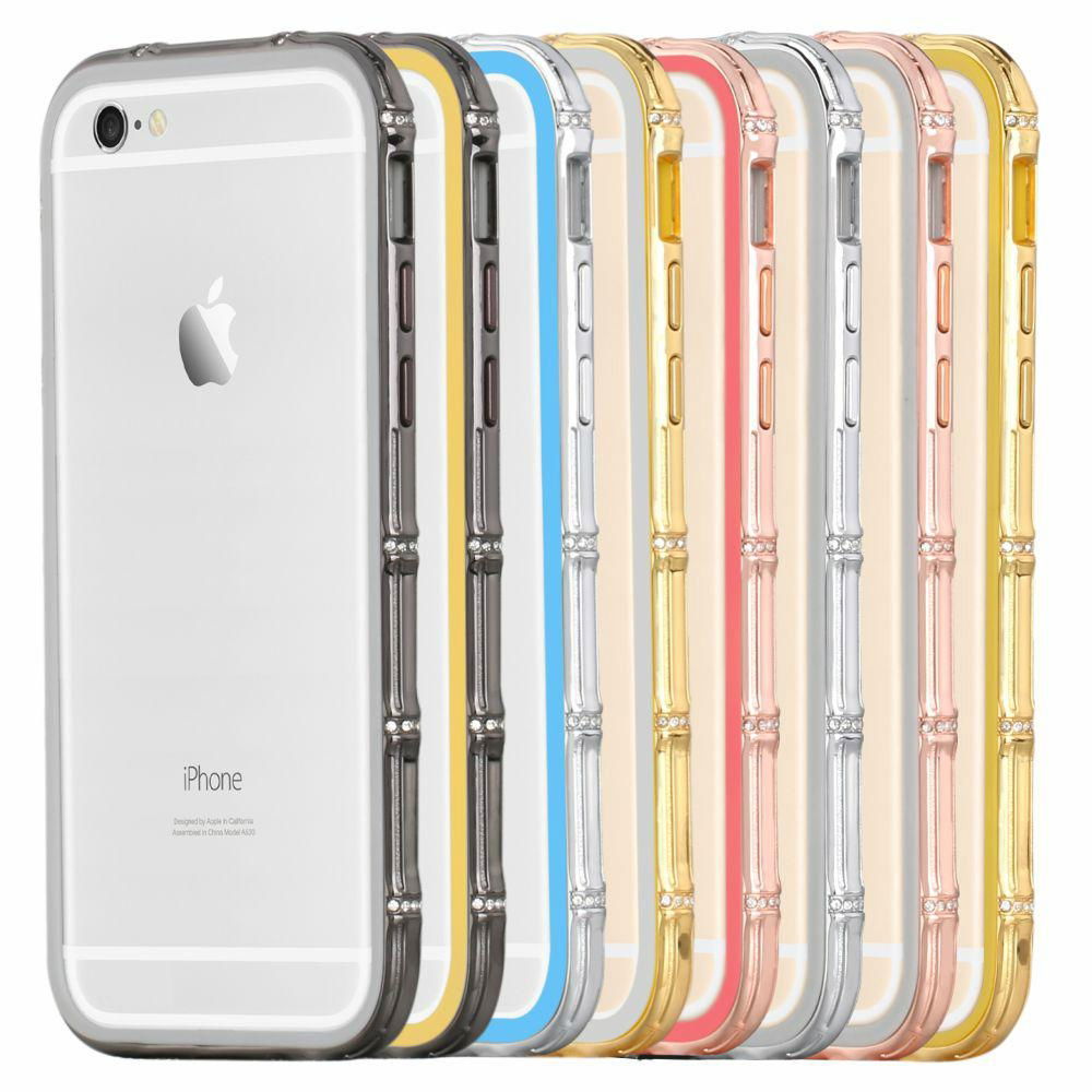 Luxury Jewelry Style with Crystal Inlaid Metal Bumpers for iPhone 5/5S