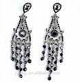 2015 The individuality latest fashion black diamond latest fashion earrings  1