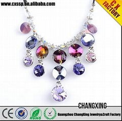 2015 Top selling Unique diamond fashionable new design necklace 