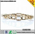 2015 Exquisite fashion plated Best noble diamond gold bridal bracelet 