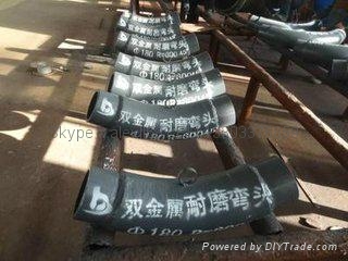 雙金屬彎頭和直管，內襯稀土耐磨鋼、高鉻鑄鐵 彎頭 2