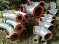 alloy inner coating abrasion Cerametal  pipe and pipe fittings ,elbow 