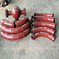 high chromium cast iron elbow，cerametal wear-resistant alloy pipe and elbow 