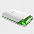 Newest rechargeable mobile phone charger dual USB output power bank 7800mah 4