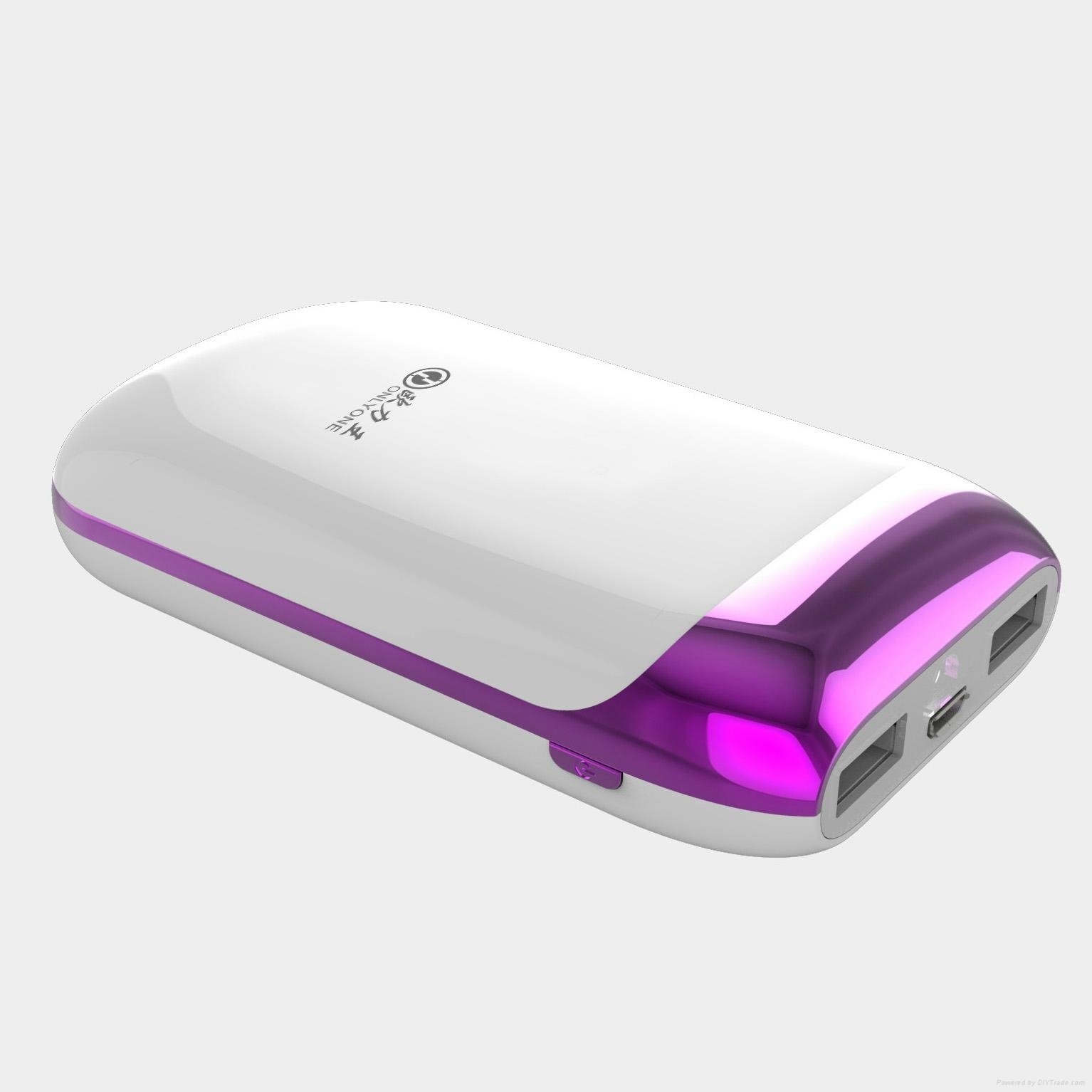 Newest rechargeable mobile phone charger dual USB output power bank 7800mah 5