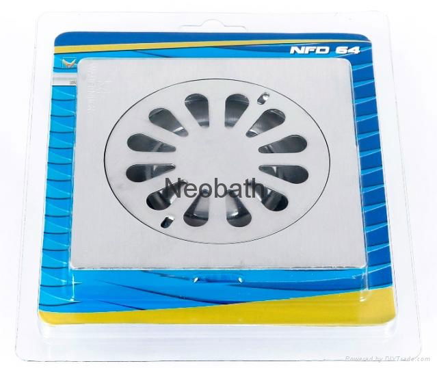 SS good quality kitchen and bathroom floor drain 10*10cm 5