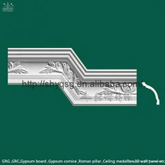 Interior Decoration Material GRG Gypsum Plaster Coving Cornice