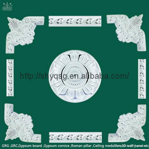 Decorative Fiberglass Gypsum Plaster Ceiling Frame Moulding 5