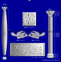 Interior Decoration Material GRC  Pilaster Railing Roman Pillar