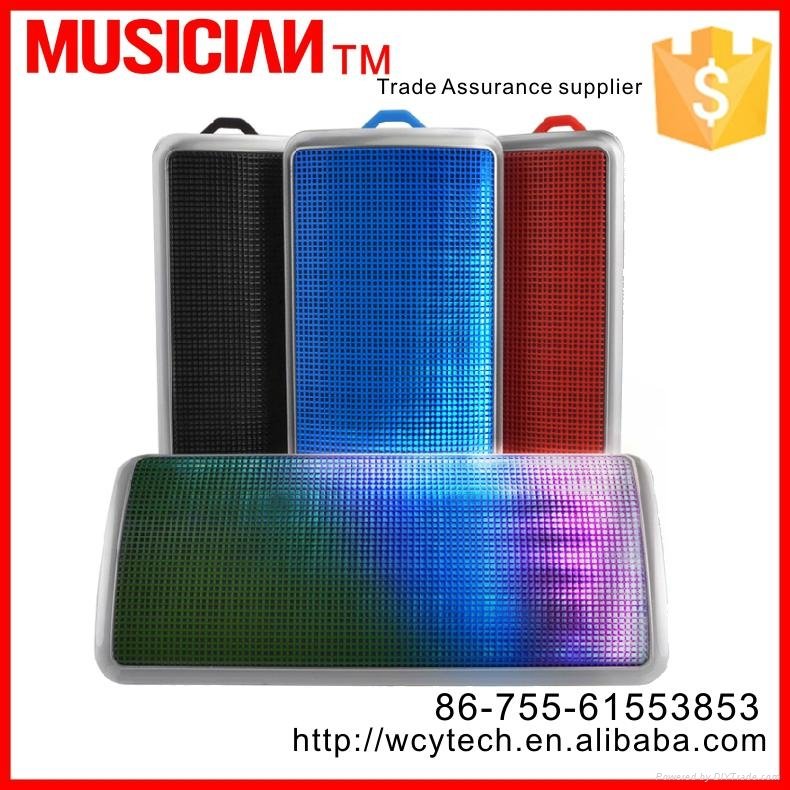 music mini bluetooth vibration led light speaker with CE RoHs 3