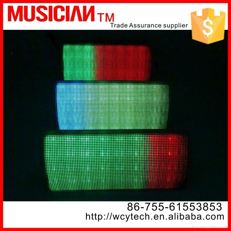 2015 new colorful LED light bluetooth mini wireless speaker with USB port Suppor 3