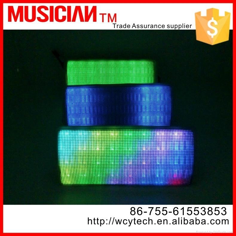 2015 new colorful LED light bluetooth mini wireless speaker with USB port Suppor