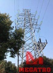 500KV double circuit tower with surge arrester supports