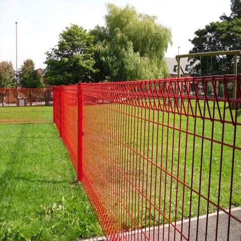 Good quality powder coated steel wire top rolled fence panel  3