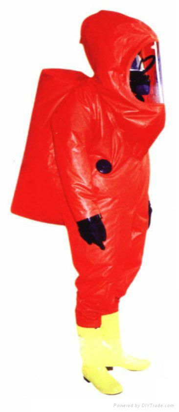 Fire Fighting Totally Enclosed Rubber Chemical Protective suits 5