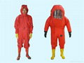 Fire Fighting Totally Enclosed Rubber Chemical Protective suits 3