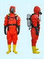 Fire Fighting Totally Enclosed Rubber Chemical Protective suits 4