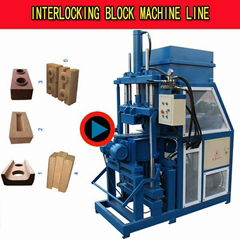 manual compressed interlocking brick machine