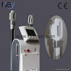 Vertical 2 Handles High Power IPL Laser Equipment Shr Hair Removal Machime For W