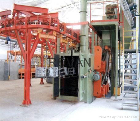 hanging chain type blasting machine 