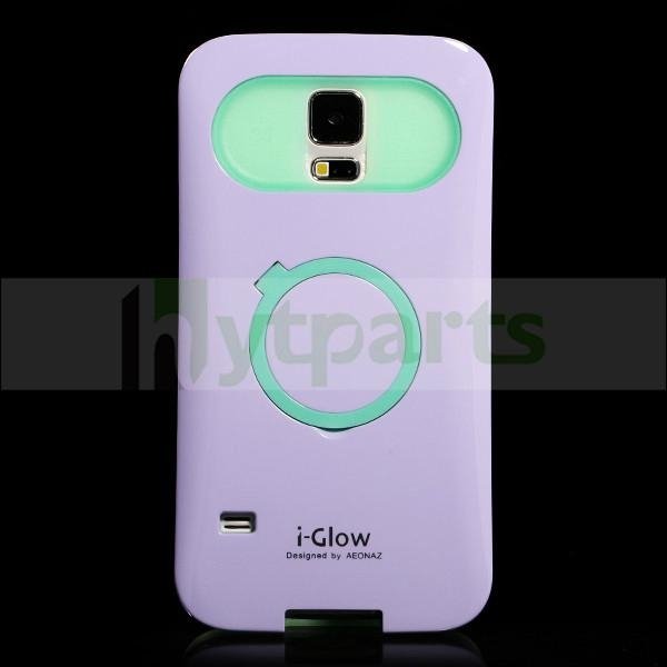 Glow in the Dark Dual Tone Hybrid Case with kickstand for Galaxy S5 2