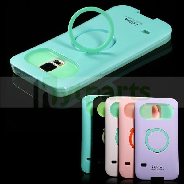 Glow in the Dark Dual Tone Hybrid Case with kickstand for Galaxy S5