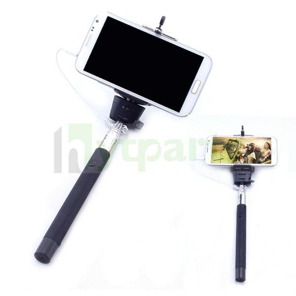 Non-battery Universal Extendable Selfie Stick with Buit-in Cable Remote Shutter 2