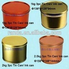 2 pcs printing ink can 1kgs UV  ink container
