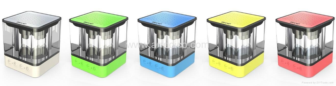 Crystal Bluetooth Speaker Built-in Lithium Battery With Colorful LED Light  