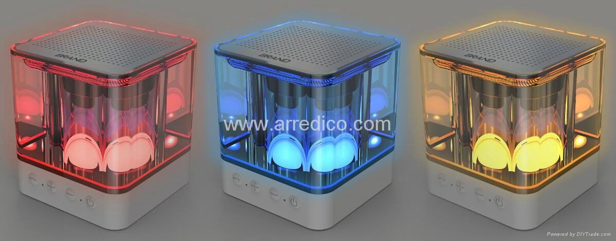 Crystal Bluetooth Speaker Built-in Lithium Battery With Colorful LED Light   2