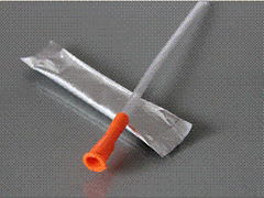 Hydrophilic coated Nelaton catheter